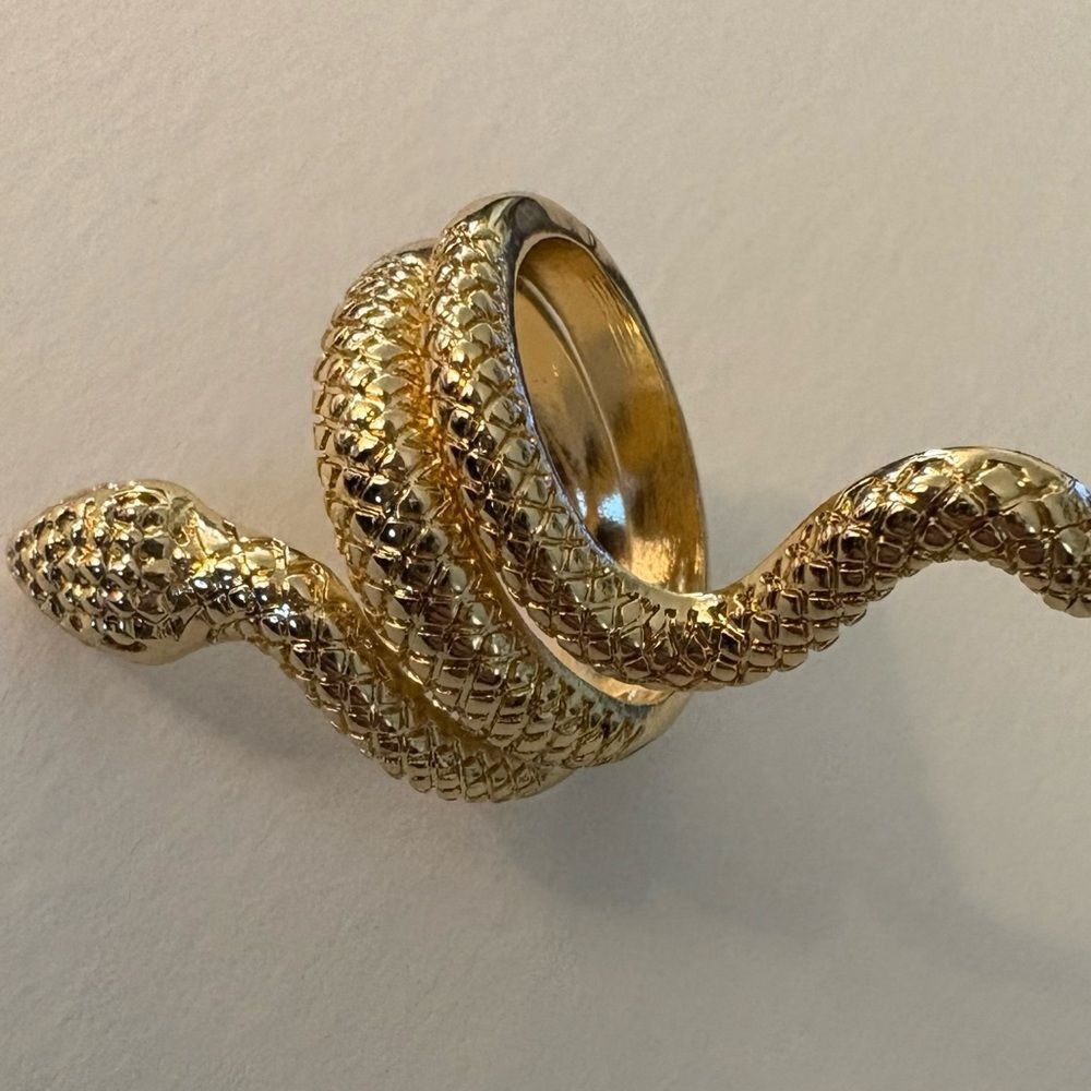 Adjustable Golden Snake Ring